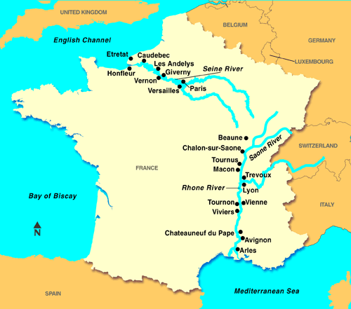 Saone River Map